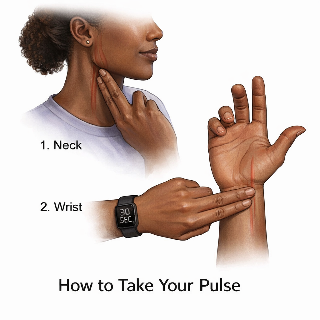 How to take your pulse — neck and wrist
